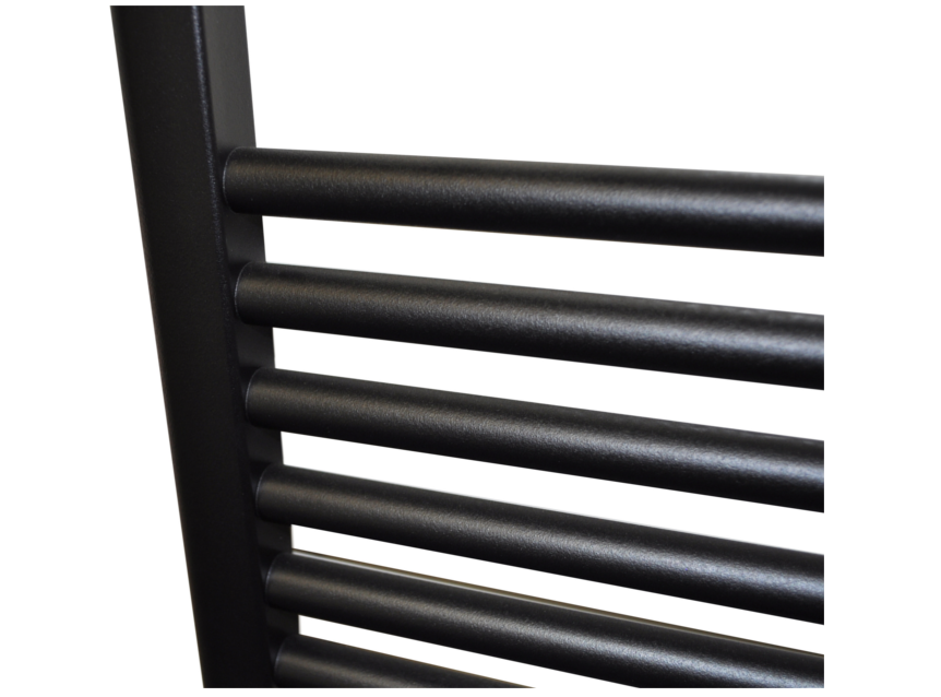 Sanicare design handdoekradiator 45x120cm midden aansluiting zwart mat