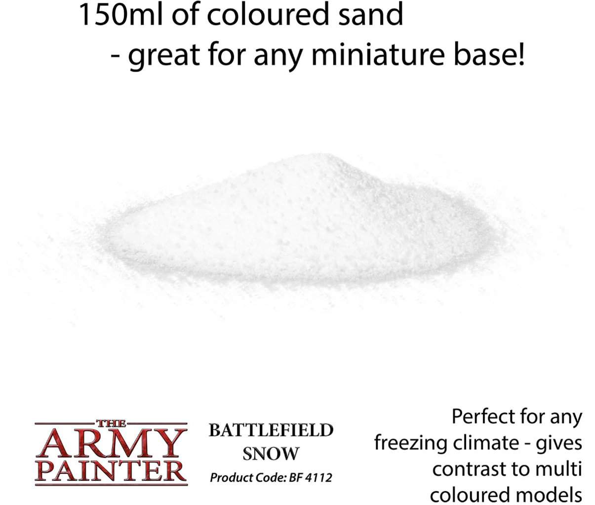 The Army Painter  Battlefield Basing: Snow    Der winterliche Untergrund für deine Dioramen