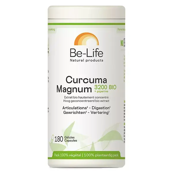 Be-Life Cúrcuma Magnum 3200 + Piperina Orgânica 180 cápsulas