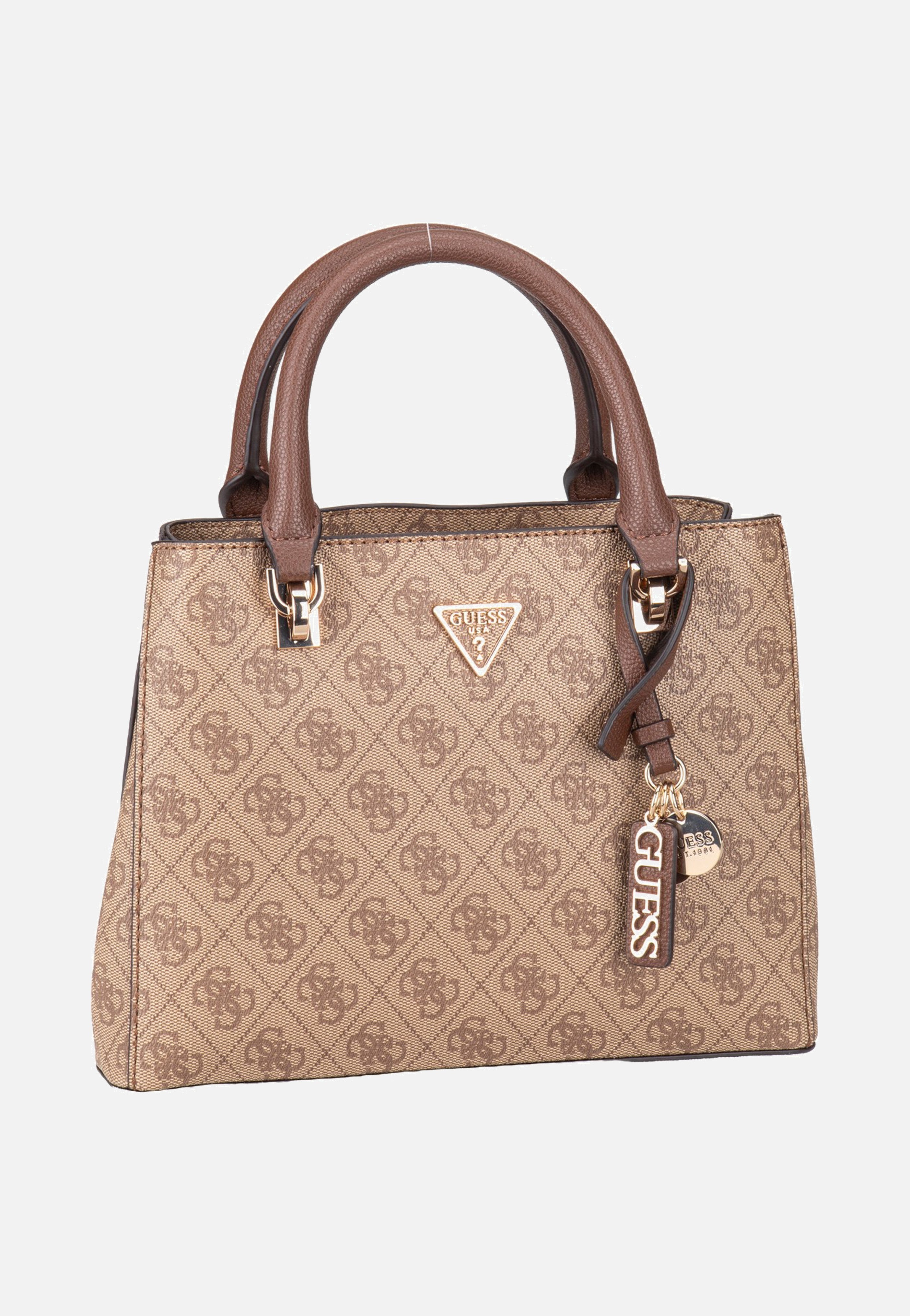 Noelle II Sml Multi Comp Latte Logo/Brown - Satchel