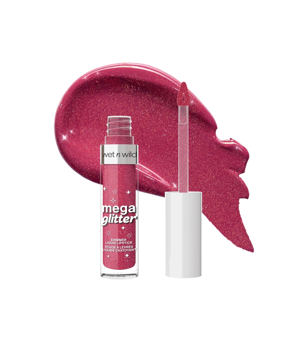 Wet n Wild - Batom líquido com brilho Mega Glitter - Pink Future