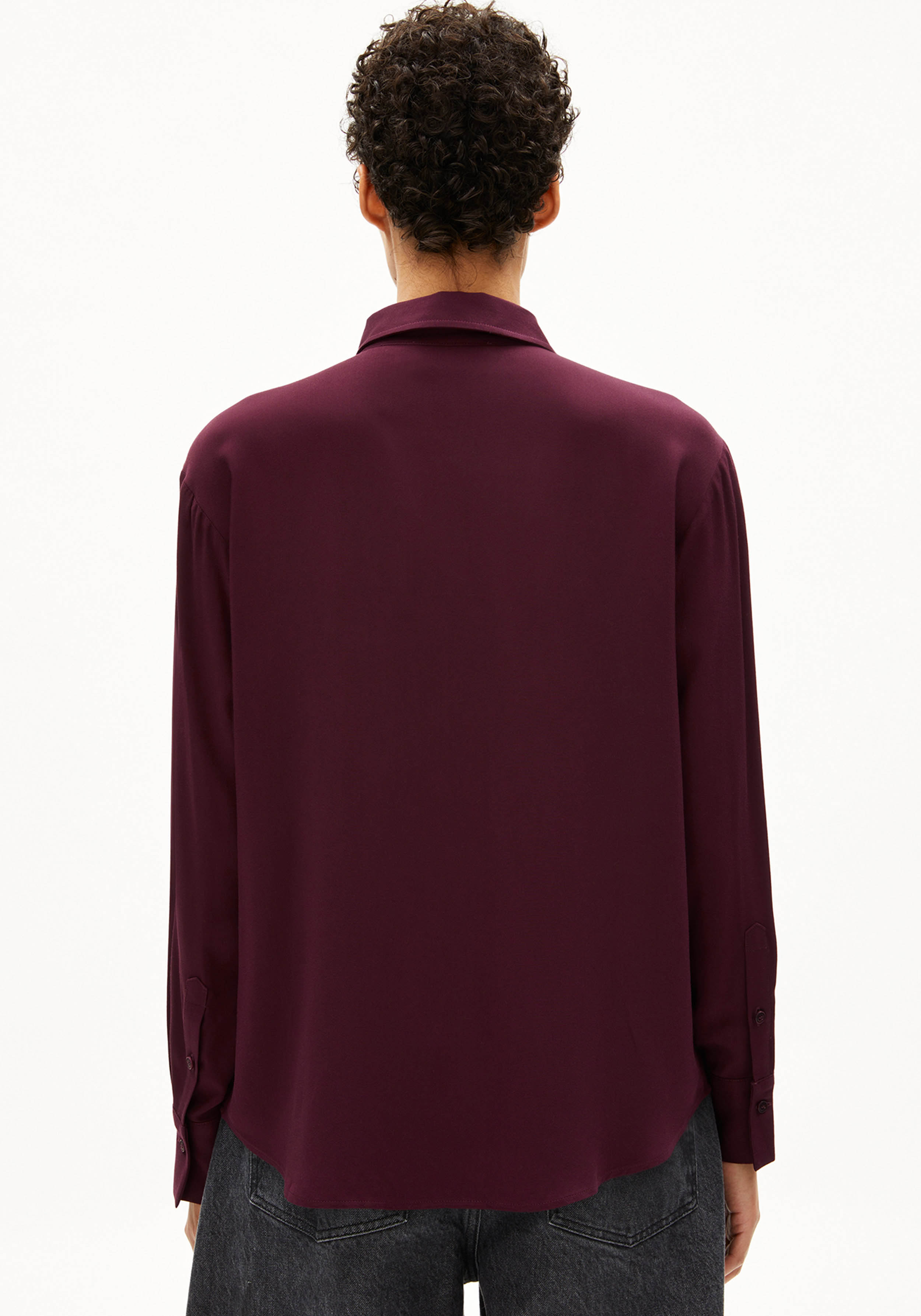 Armedangels Bluse Larisaana Longsleeve Dark Cranberry