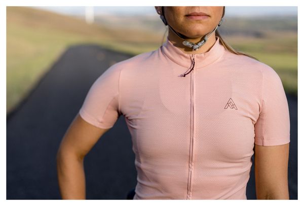 Maillot Femme Manches Courtes 7Mesh Horizon Sun-Rose