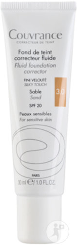 Avène Couvrance Fond De Teint  Fluide Sable Nr 3 Peau Sensible 30ml