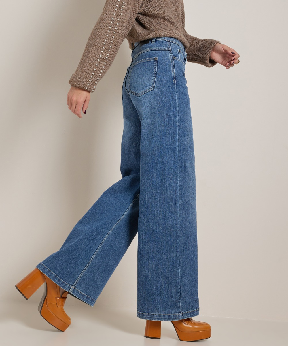 wide fit stretch jeans - lara