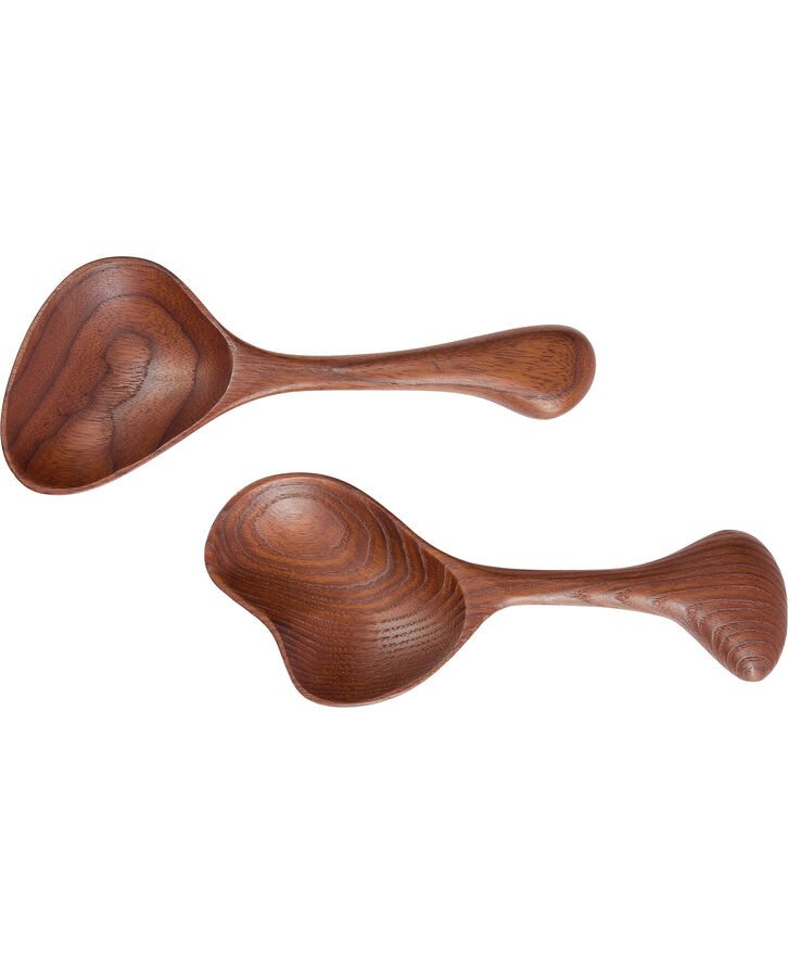 ferm LIVING Os Salad Servers - Dark Brown Dark brown