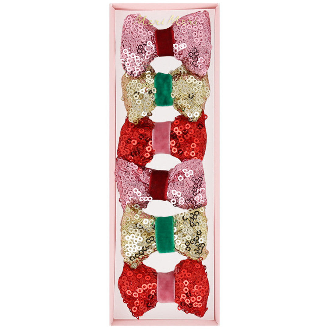 Meri meri haarclips strikjes - 6st
