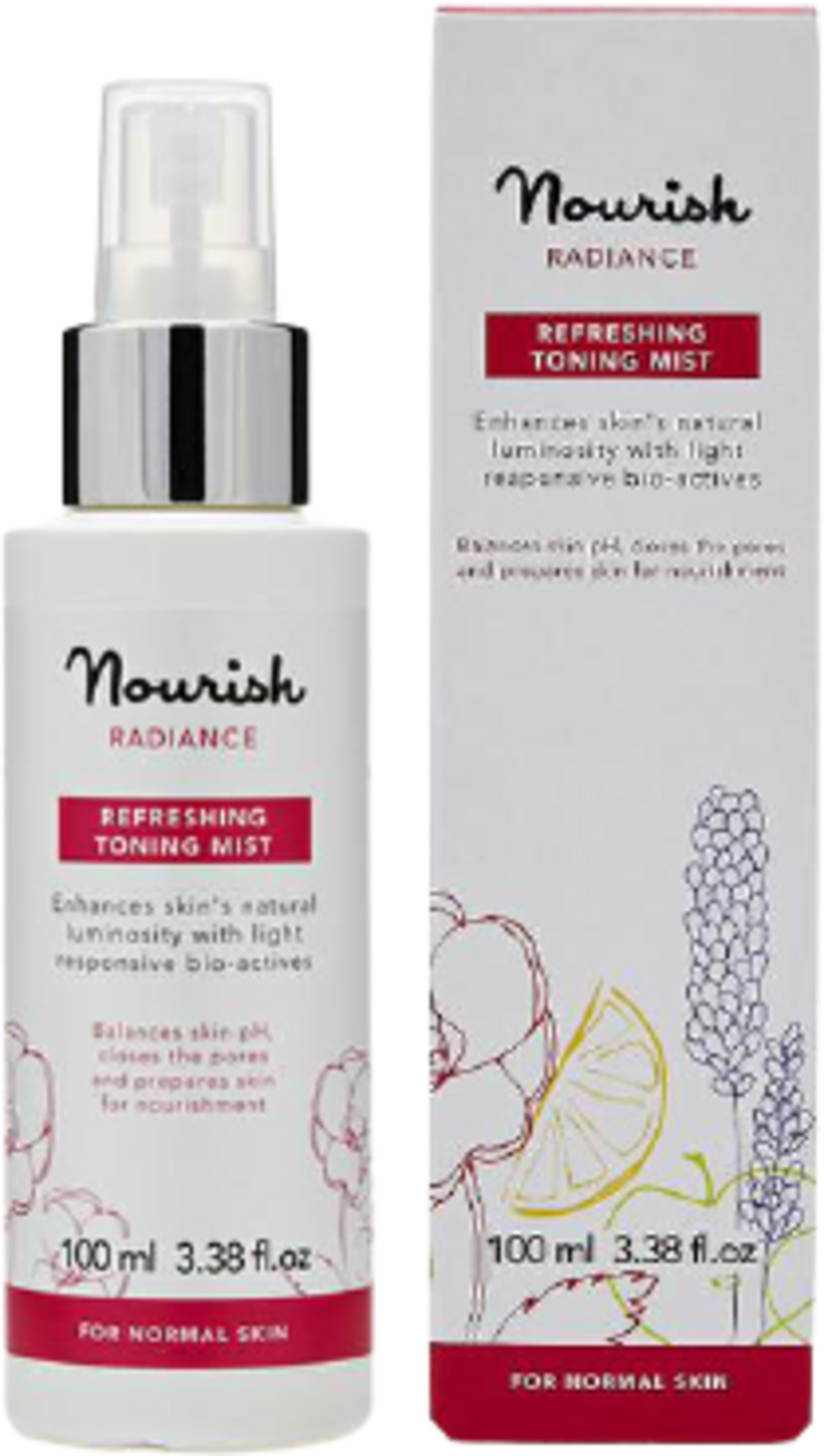 Nourish London  Radiance Refreshing Toning Mist, 100 ml