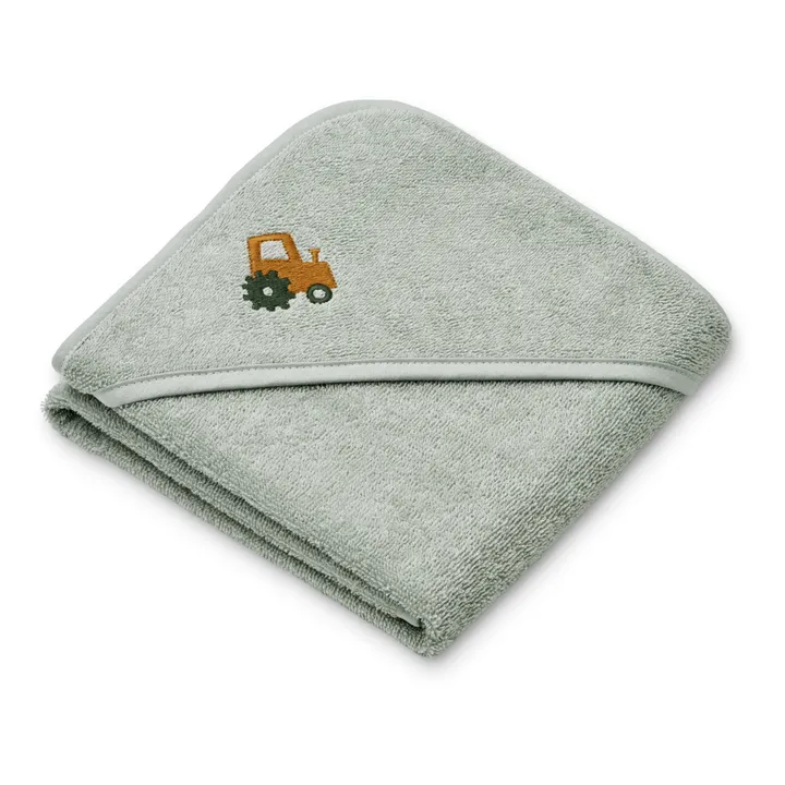 Liewood Cape de bain en coton bio Batu | Gris tourterelle