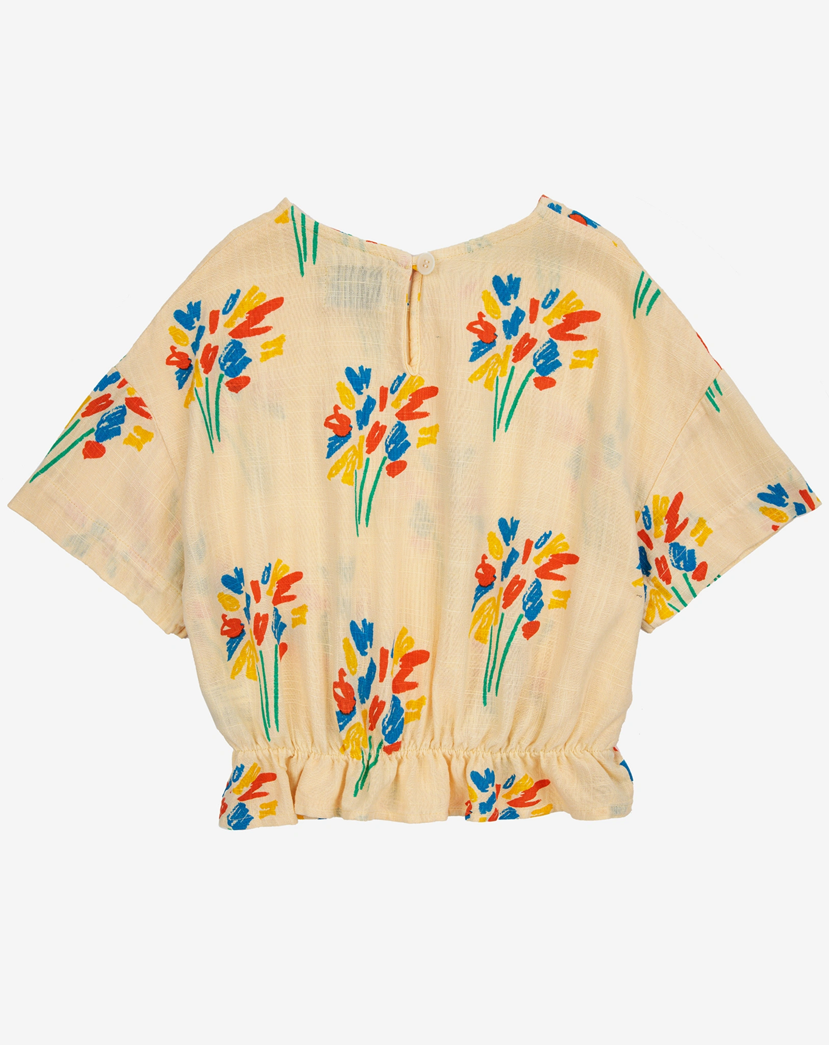 Kurzarm-Bluse FIREWORKS in light yellow