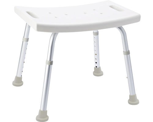 RIDDER Sam badkamerkruk, in hoogte verstelbaar van 34-52 cm, wit