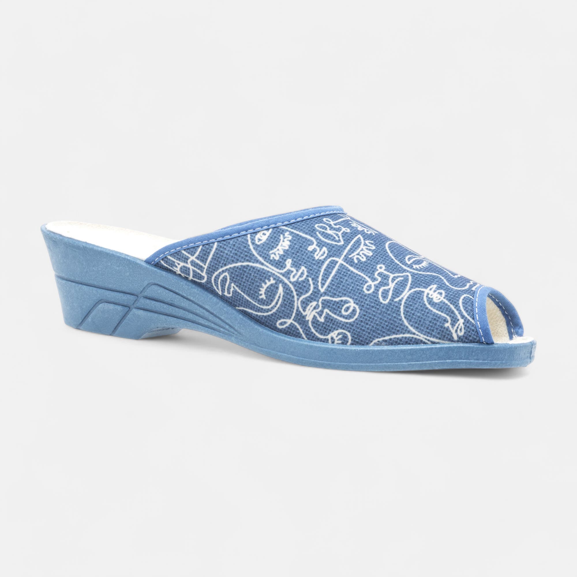 Pantoufles sabots Femme bleu