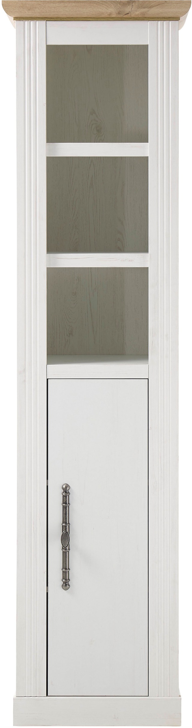 Home affaire Stauraumschrank »WESTMINSTER, Badschrank im Landhausstil, Schrank mit Metallgriffen« in 2 Farben verfügbar, mit offenen Fächern und Stauraum