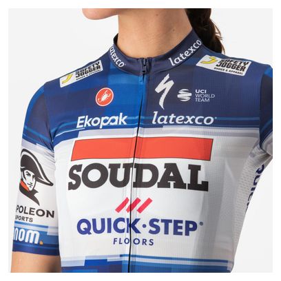 Maillot Manches Courtes Femme Castelli Competizione 2 Soudal Quick Step 2023 Bleu