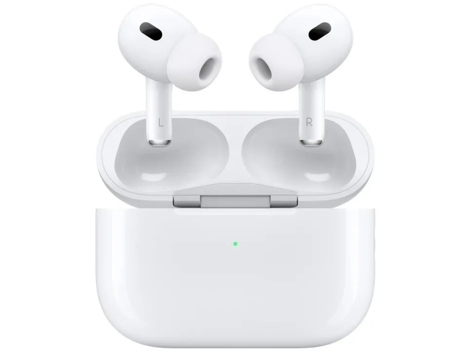 Apple | AirPods Pro - 2. Generation (2023) - Trådløse øretelefoner med mik. - aktiv støjdæmpning - hvid | Magsafe Charging Case (USB-C)