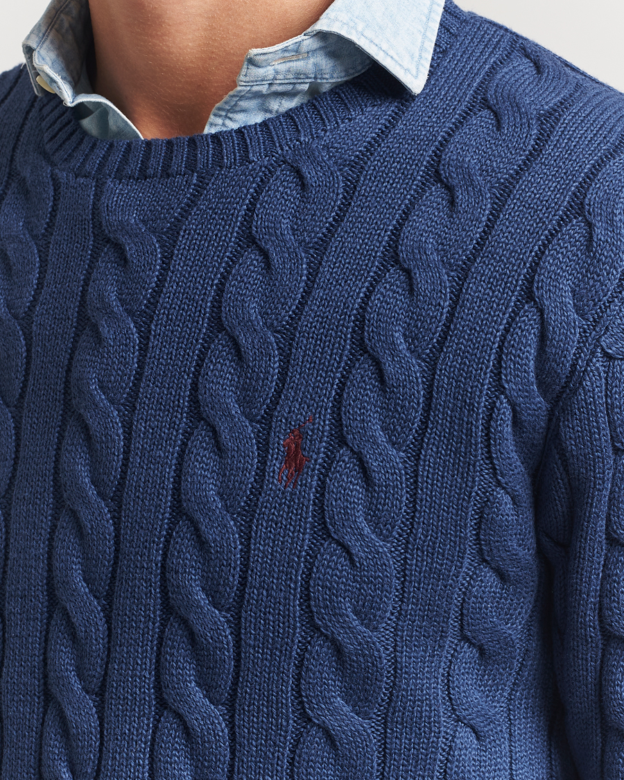 Polo Ralph Lauren Cotton Cable Pullover Light Navy