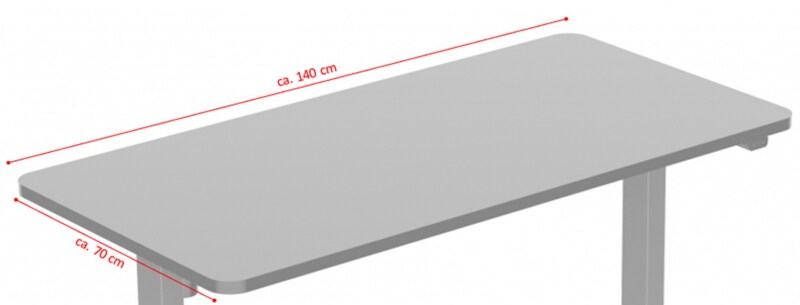 Jet-Line Tischplatte 140x70 cm schwarz