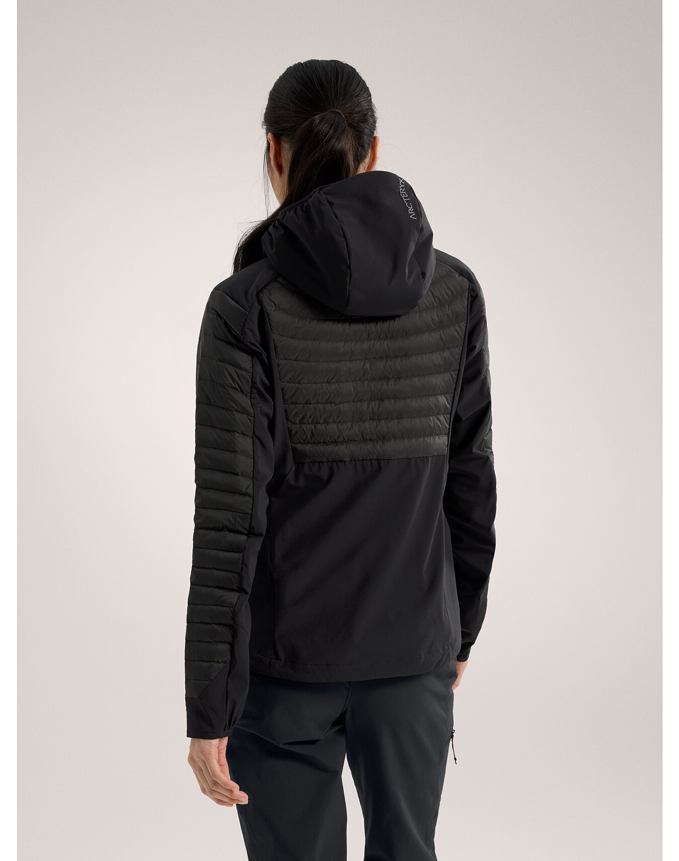 Cerium Hybrid Hoody Dame Black
