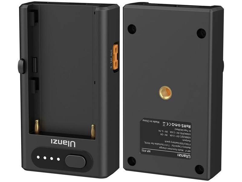 Ulanzi Ladegerät NP-F01 Ulanzi NP-F01 Multifunktionales Akku-Ladegerät/Netzteil für Sony L-Serie, AC, Chemie-Li-Ion, 1 Position, W/O-Ausgang, USB, Quick Charge
