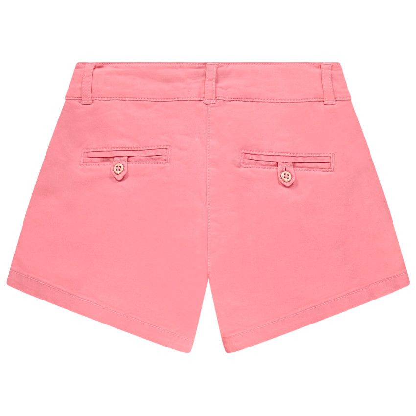 Short en satin de coton uni à poches volantées - Multicolore