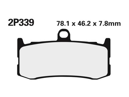 Plaquettes de freins Nissin route /Off-Road métal fritté - 2P-339ST