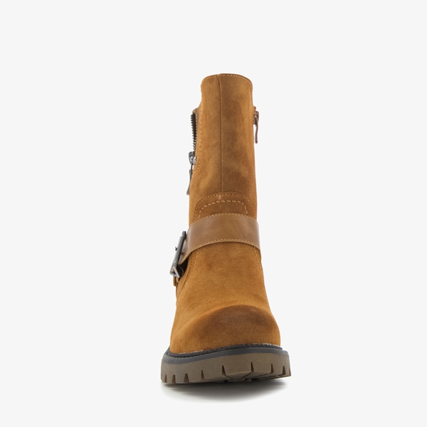 Supercracks gevoerde dames biker boots bruin