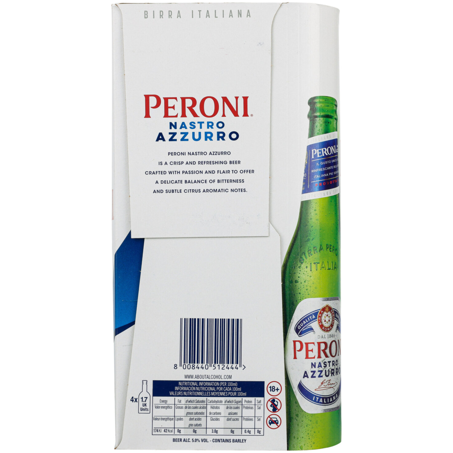 Peroni Bier Nastro Azzurro 4x33cl -132cl