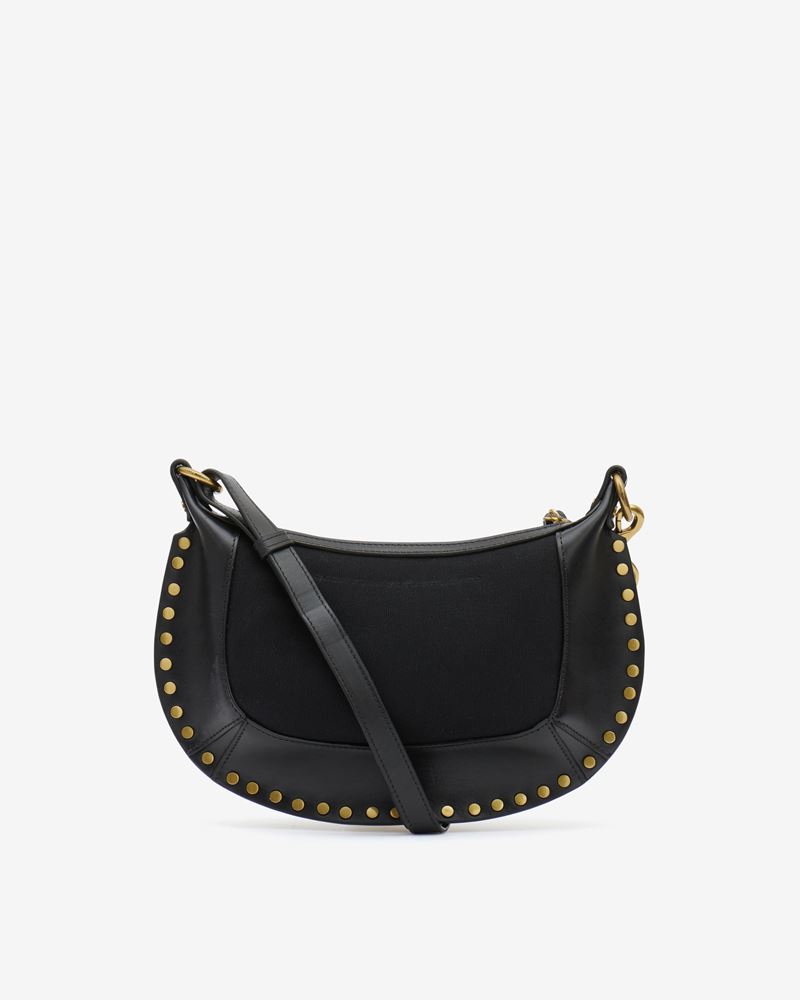 SAC PORTÉ ÉPAULE EN CUIR ET COTON OSKAN MOON