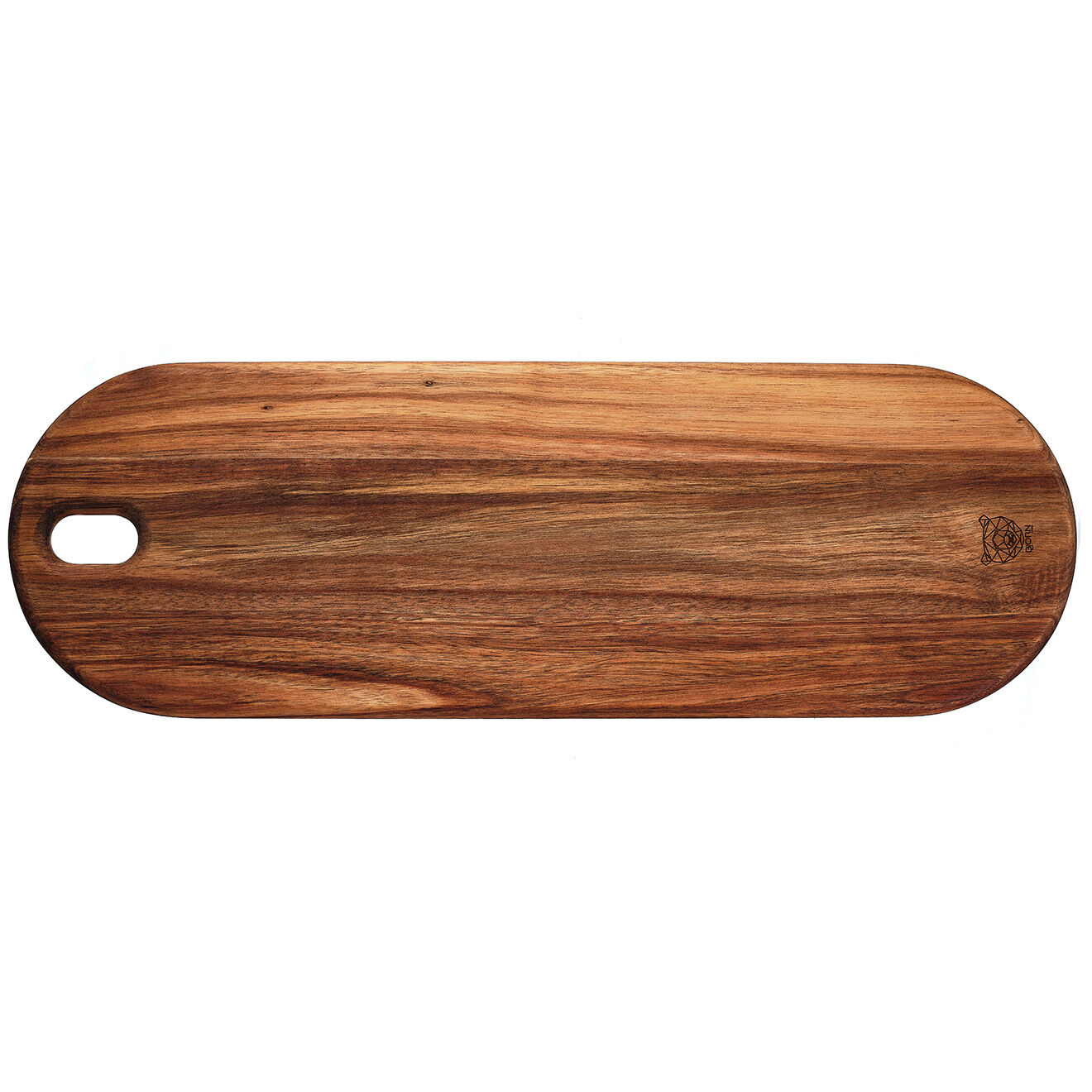 Bjorn Planche à découper en bois d'acacia Elin bois vernis - 55x18x1 cm
