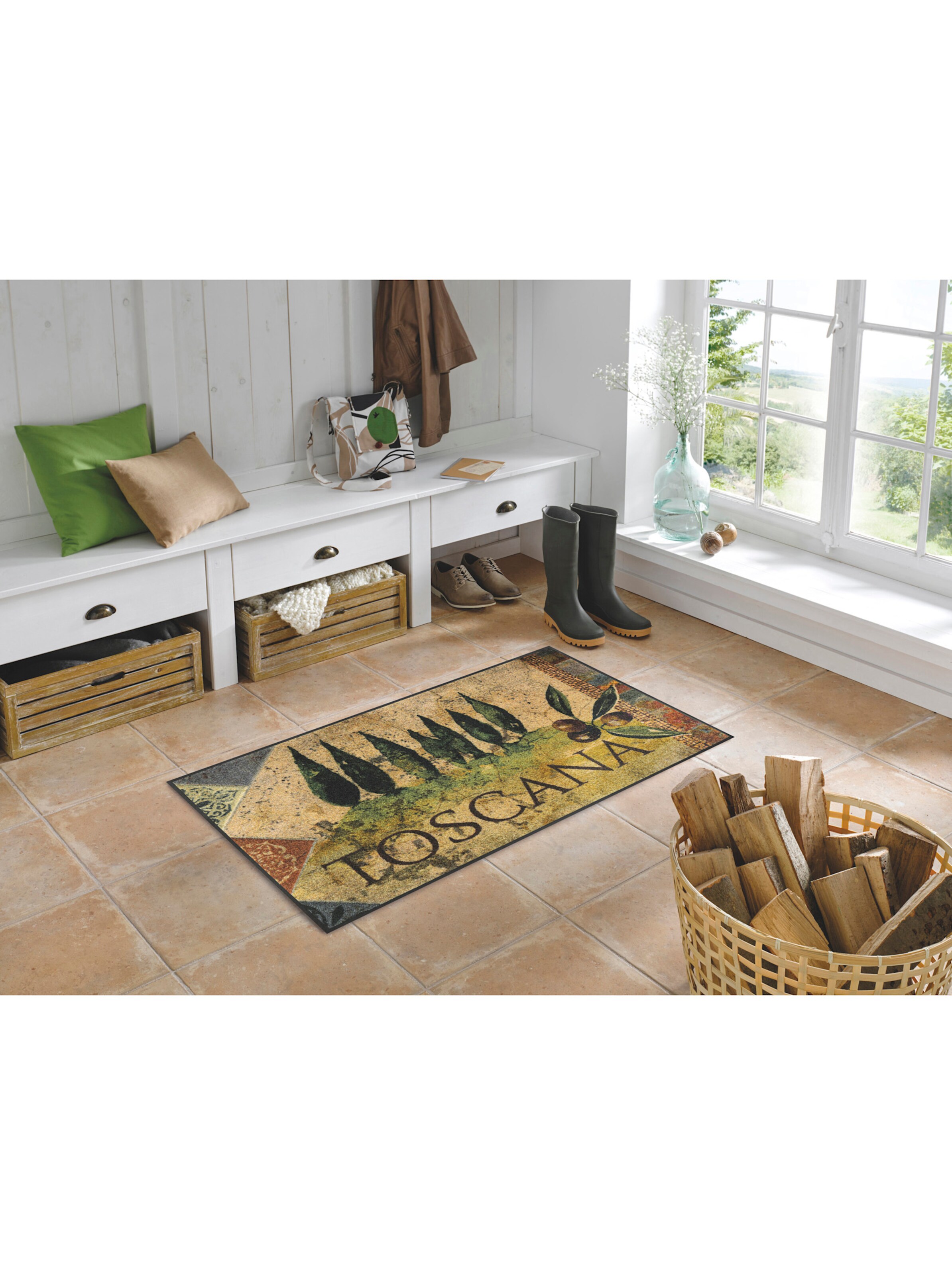 wash+dry by Kleen-Tex Fußmatte in natur-grün