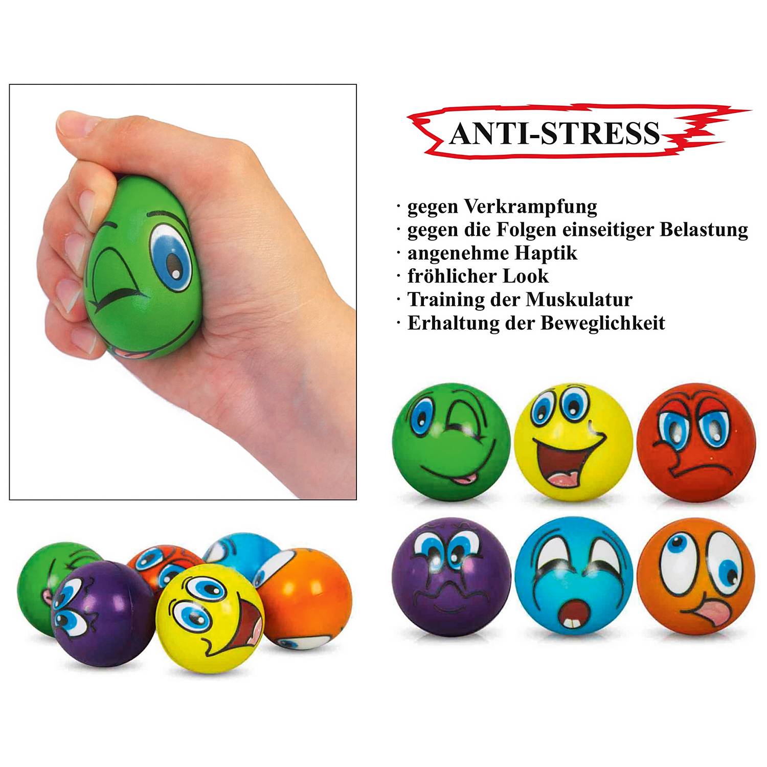 Wenko Anti-Stress-Ball im 6er-Set