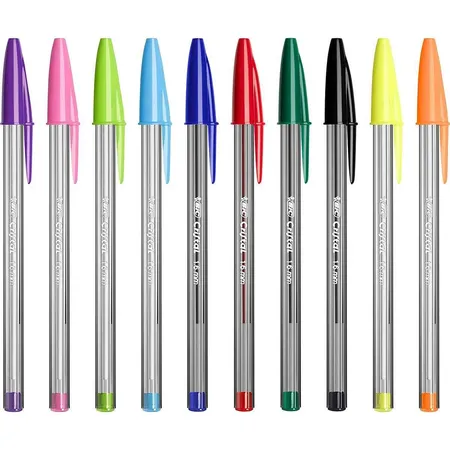 BIC Kugelschreiber mit Kappe Cristal Multicolour, 10 Stk.