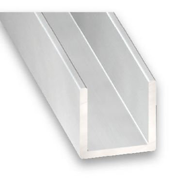 Profilé U aluminium anodisé 20 x 25 x 20 x 1.5 mm, 2 m