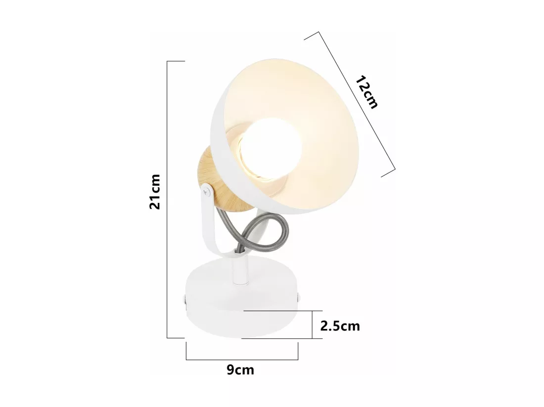 NETTLIFE Spot de plafond vintage noir E27 orientable 350° lampe de couloir rétro métal industriel orientable