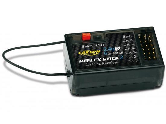 Carson Fernsteuerung Reflex Stick 2 6-Kanal mit Empfänger 6-Kanal RC-Anlage für Funktionsmodelle und Lastwagen