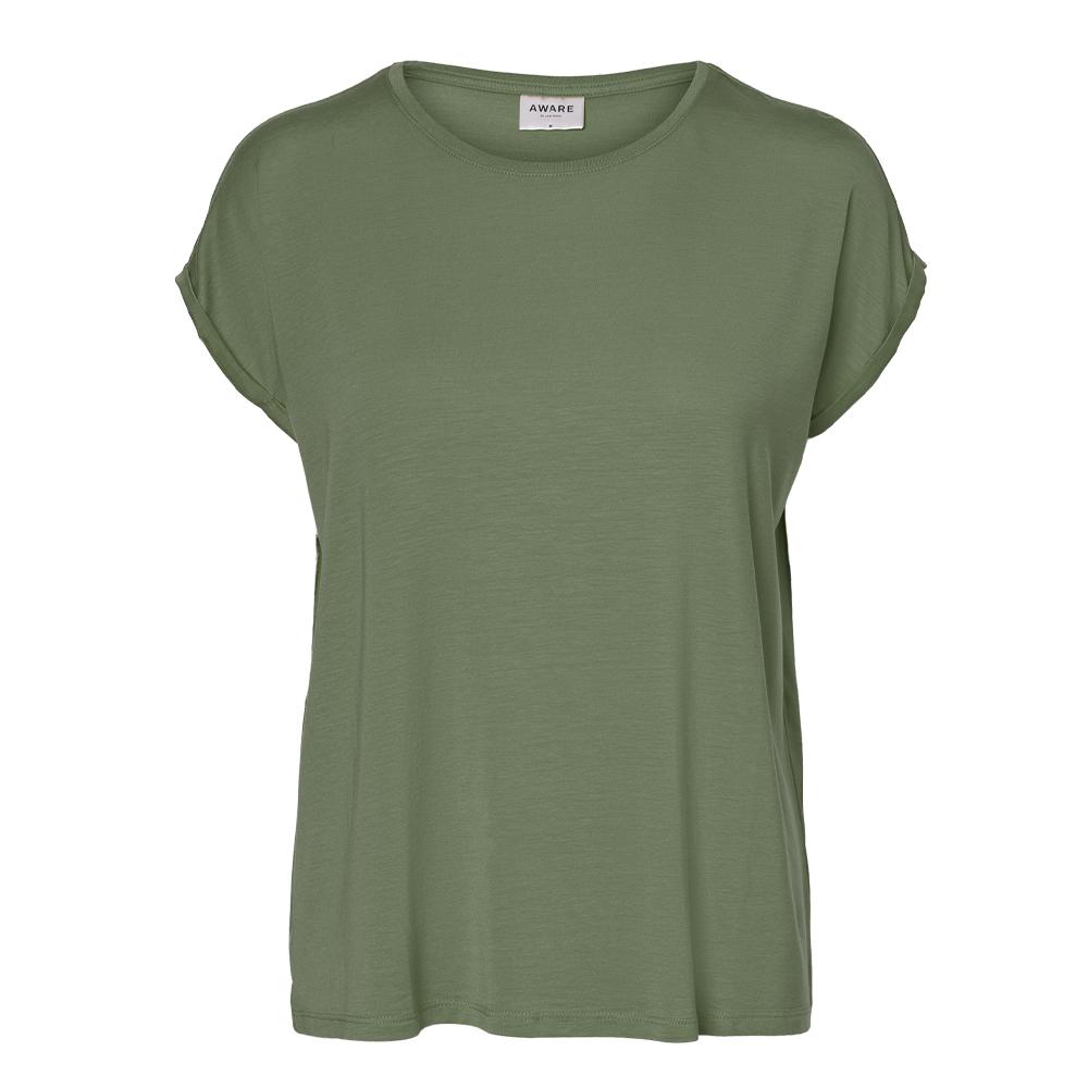 Vero Moda T-shirt Kaki Femme Aware Vero Moda Ava