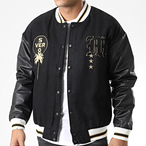 Veste Teddy 7427 Noir Blanc