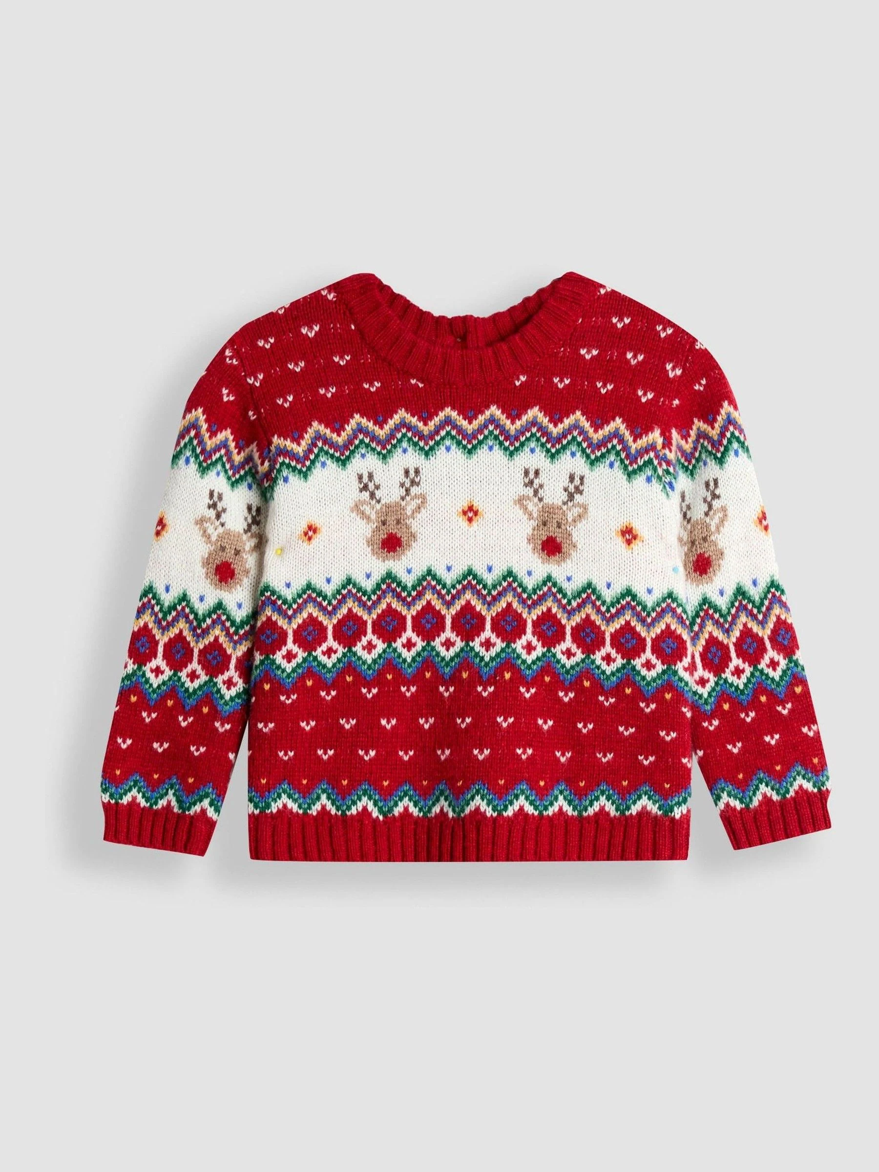 JoJo Maman Bébé 2-delige Kerstmis Fair Isle Trui & Leggings Set
