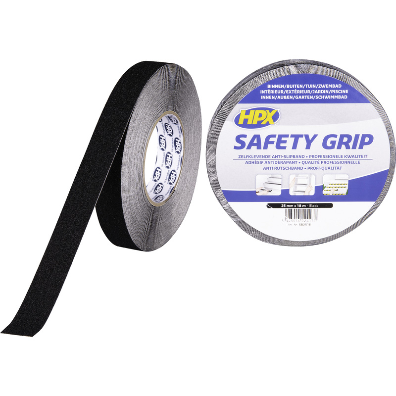 HPX anti-slip tape Zwart 25mmx18m
