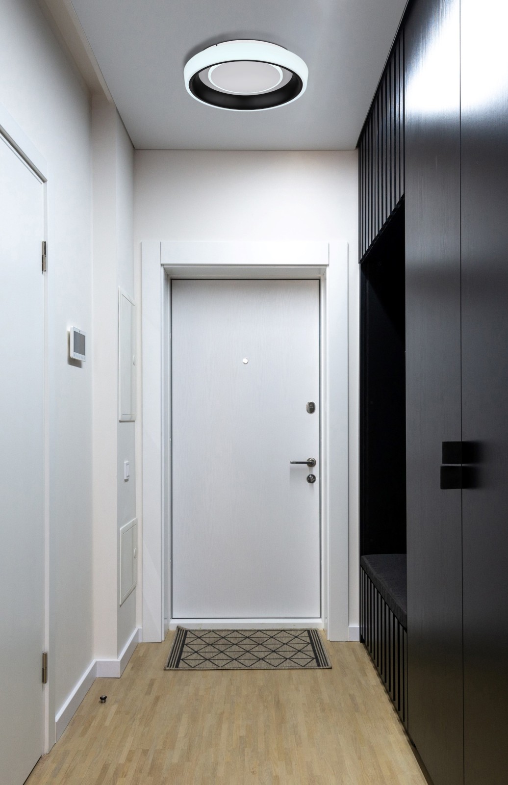 LED-Deckenleuchte - weiß-schwarz - Ø 50 cm