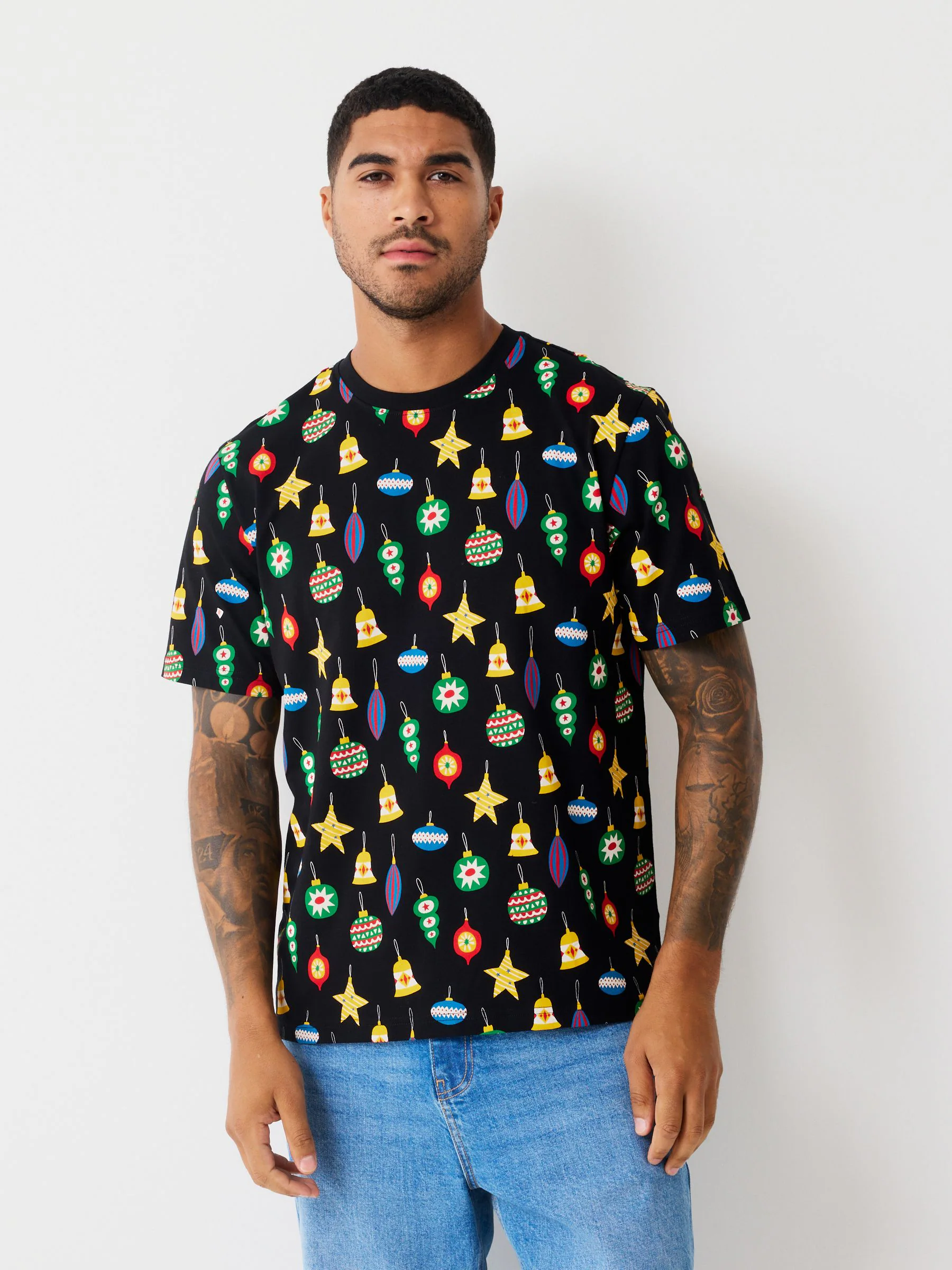 Black Baubles - Normale Pasvorm - Kerst T-shirt