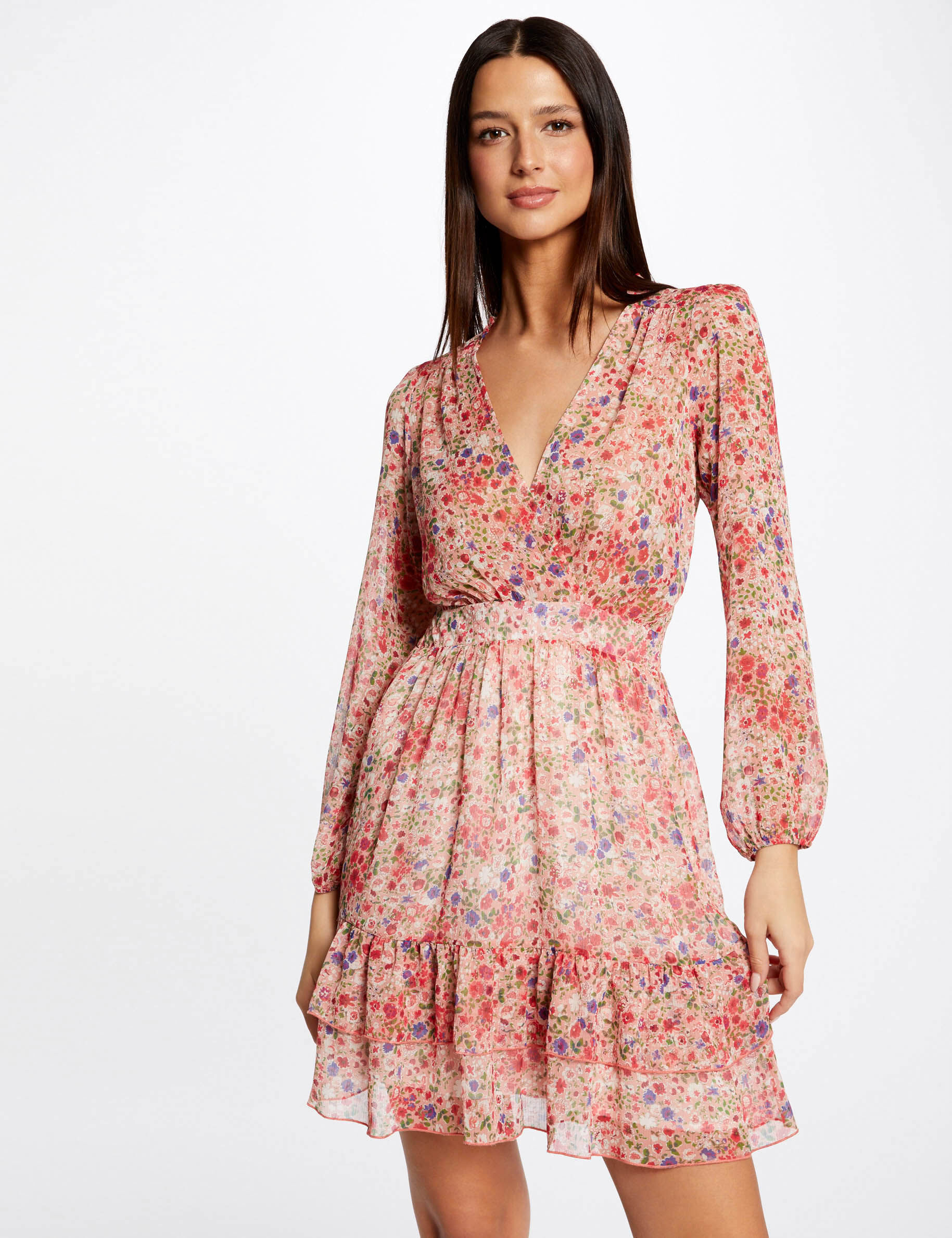 Robe évasée imprimé floral multico femme - multico