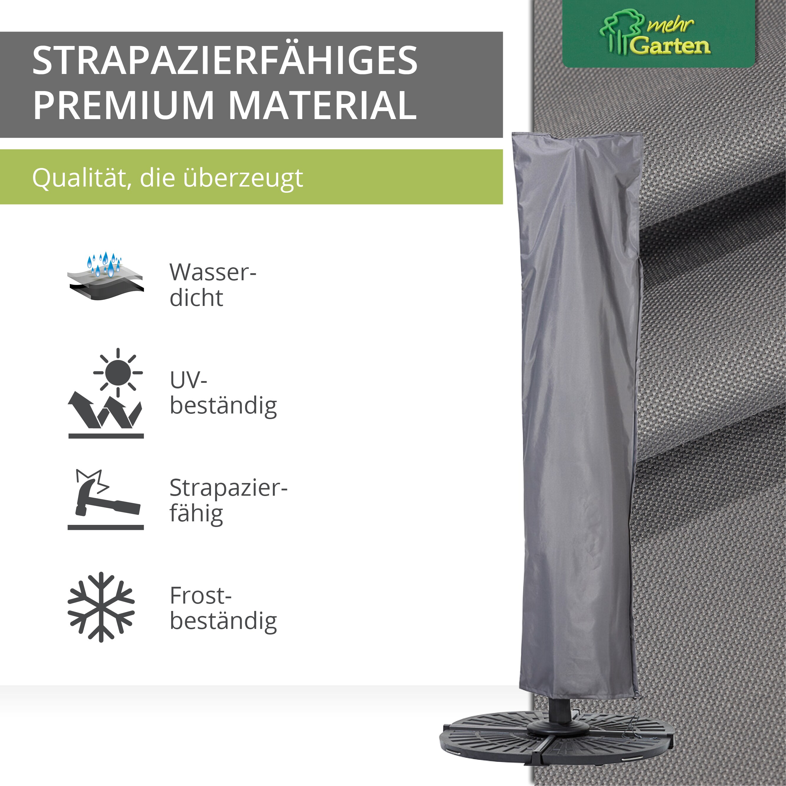 Premium Schutzhülle für Ampelschirm Gestell gerade