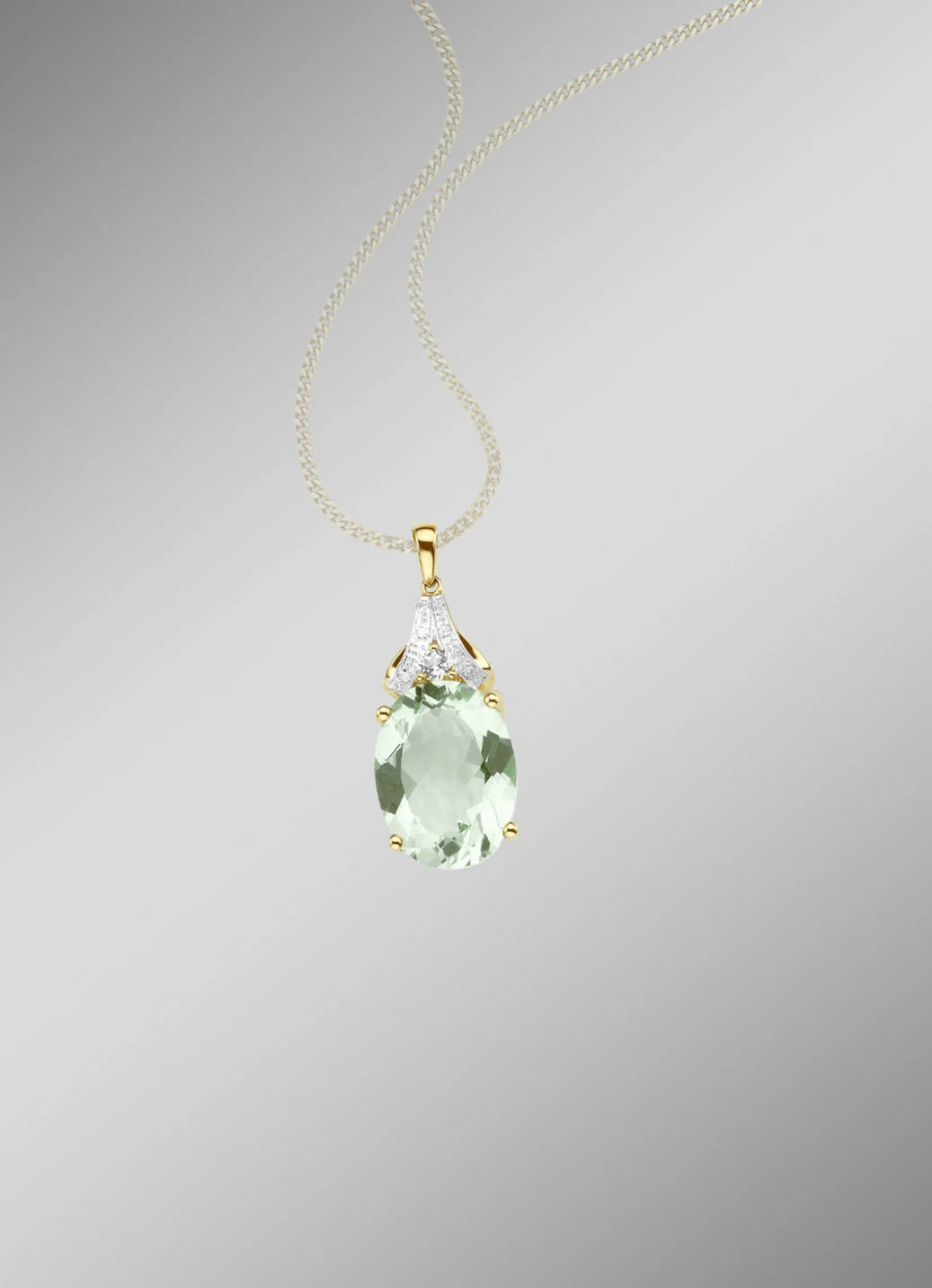 Anhänger mit echt grünem Amethyst
