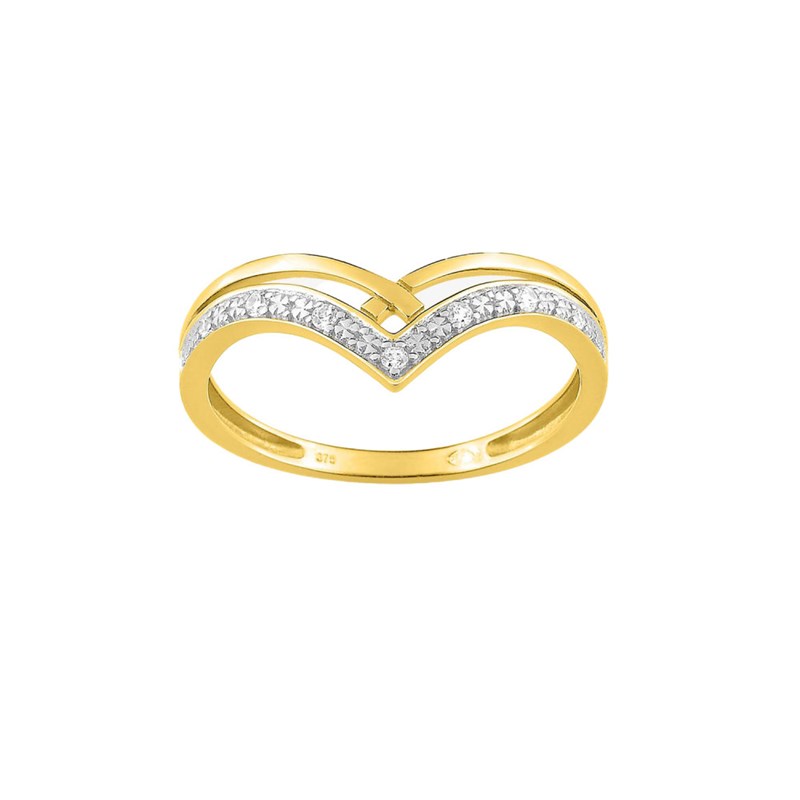 Bague Femme - Or 18 Carats - Diamant 0,05 Carats