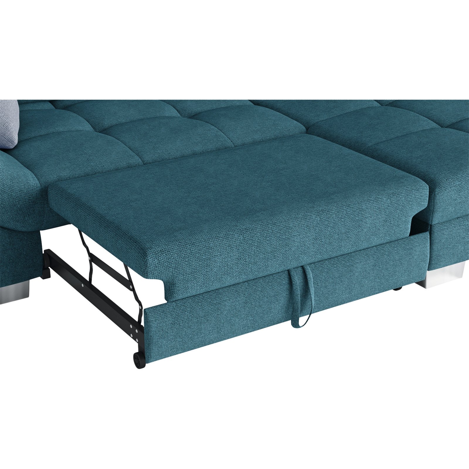 Ecksofa Carmen Stoff petrol, Recamière rechts