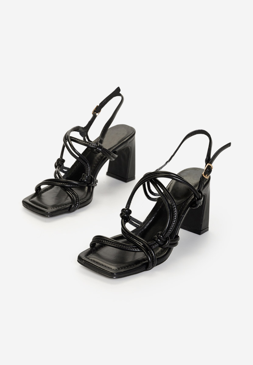 Sandales à talon noires Freida