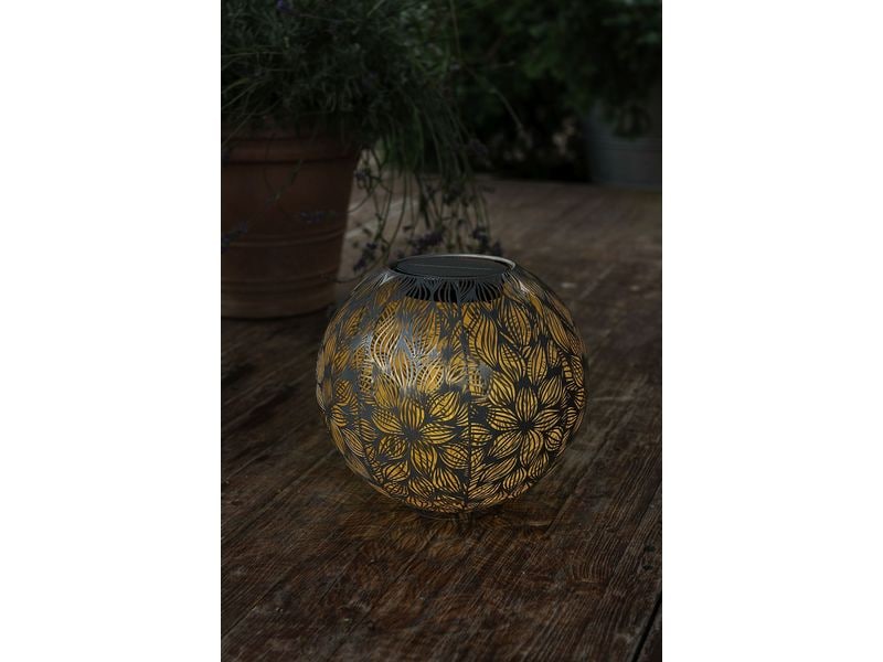 STT Solar Antic Ball Flora Grey Dekorative Solarleuchte