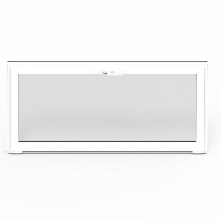 Fenêtre abattant alu GoodHome blanc - l.60 x h.45 cm