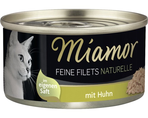 Miamor natvoer voor katten, Fine Fillets Naturelle met kip, 80g